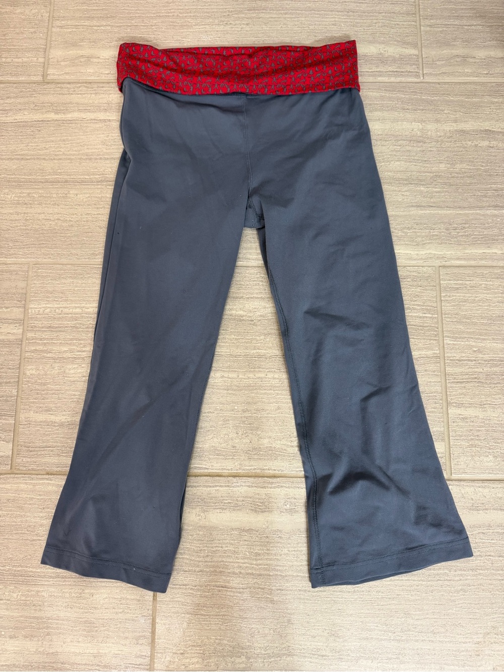 ALO Air. Land. Ocean. Coolfit foldover cropped flare leggings